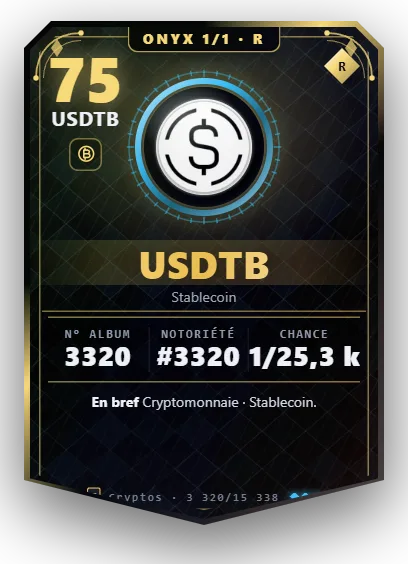 Carte Reflex USDtb, version Onyx 1/1