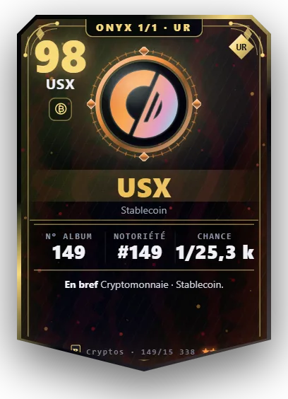 Carte Reflex USX, version Onyx 1/1