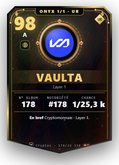 Carte Reflex Vaulta, version Onyx 1/1