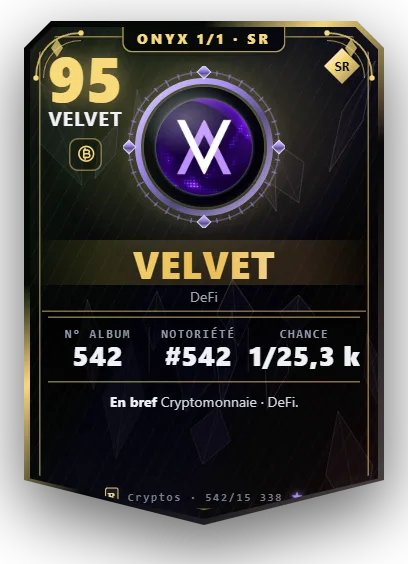 Carte Reflex Velvet, version Onyx 1/1