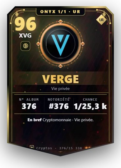 Carte Reflex Verge, version Onyx 1/1