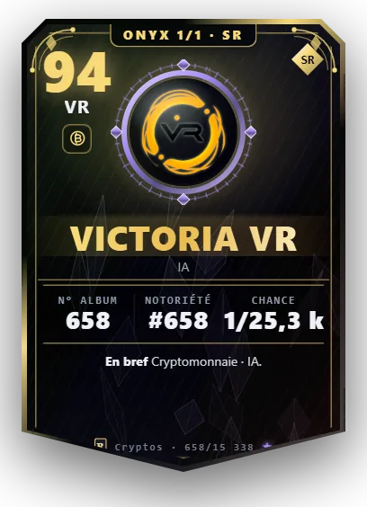 Carte Reflex Victoria VR, version Onyx 1/1