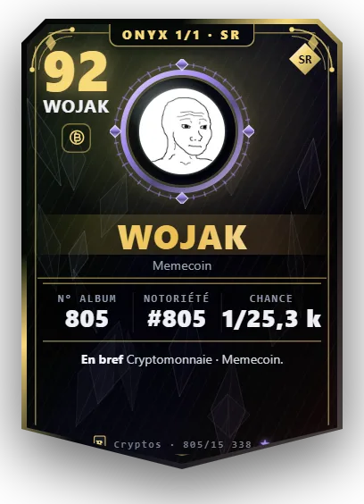 Carte Reflex wojak, version Onyx 1/1