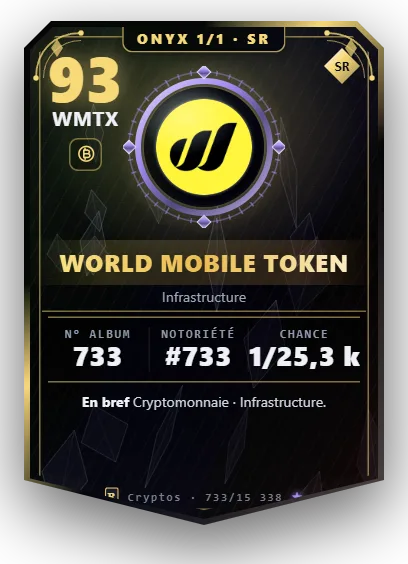 Carte Reflex World Mobile Token, version Onyx 1/1
