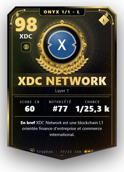 Carte Reflex XDC Network, version Onyx 1/1