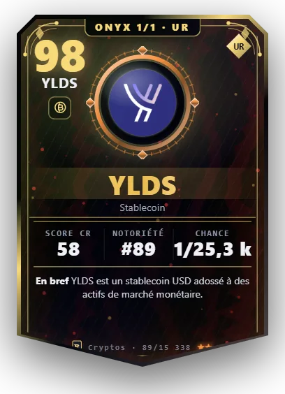 Carte Reflex YLDS, version Onyx 1/1